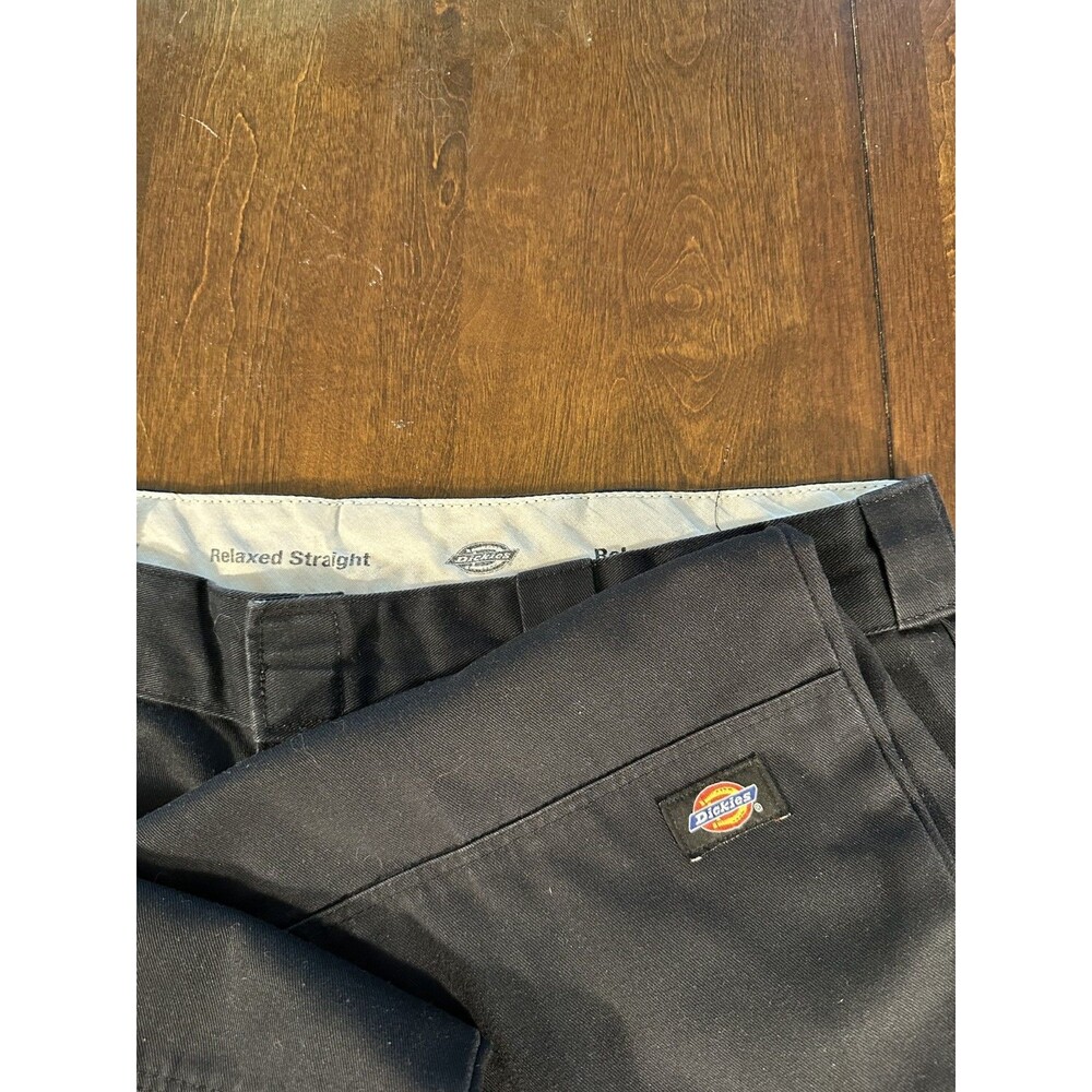 Dickies Black Double Knee Relaxed Fit Work Pants Mens 36x32 Skate Streetwear